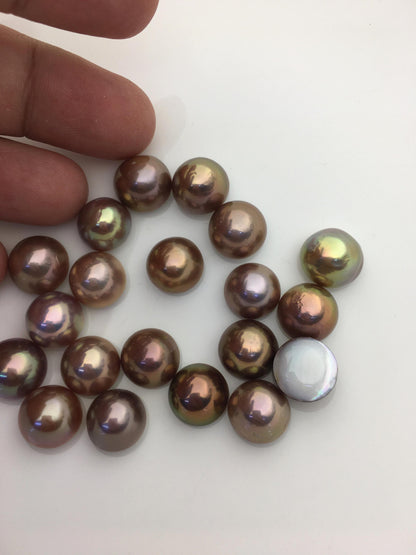 20pcs AAA 12-13mm Baroque Mabe Natural Mix Color Rainbow Freshwater Pearls,no hole,MB-T56