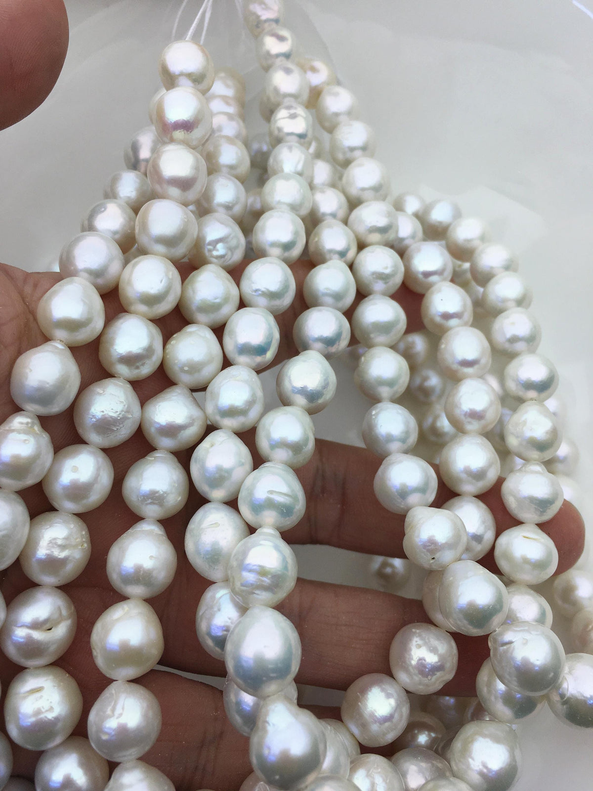 AA 10-12mm white baroque drop Edison Freshwater Pearl,ED12-2A-5-22
