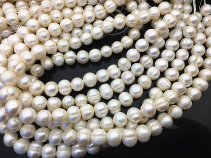 AA 10.3-11.3mm white circle ring potato freshwater pearls,CR11-2A-4