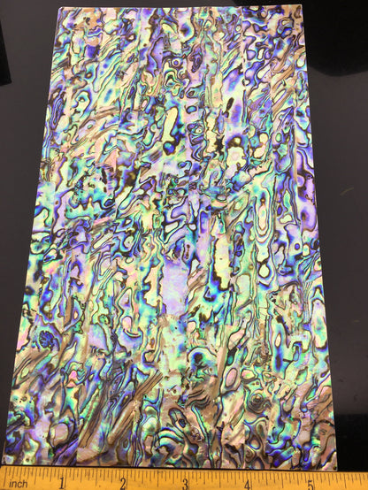 1pc AAA 9.5x5.5'' 0.3mm Thickness Natural Abalone Adhesive Veneer Sheet Mother of Pearl Shell,ASH-008