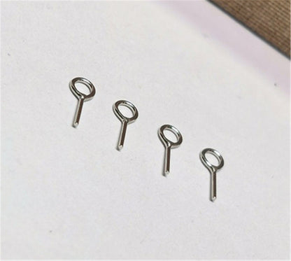 30pcs circle sterling silver 3.5mm Hole Cup Pearl Screw Eye Pin Bail Peg Pendants for Half Drilled Beads Jewelry Making,ASL-P-010