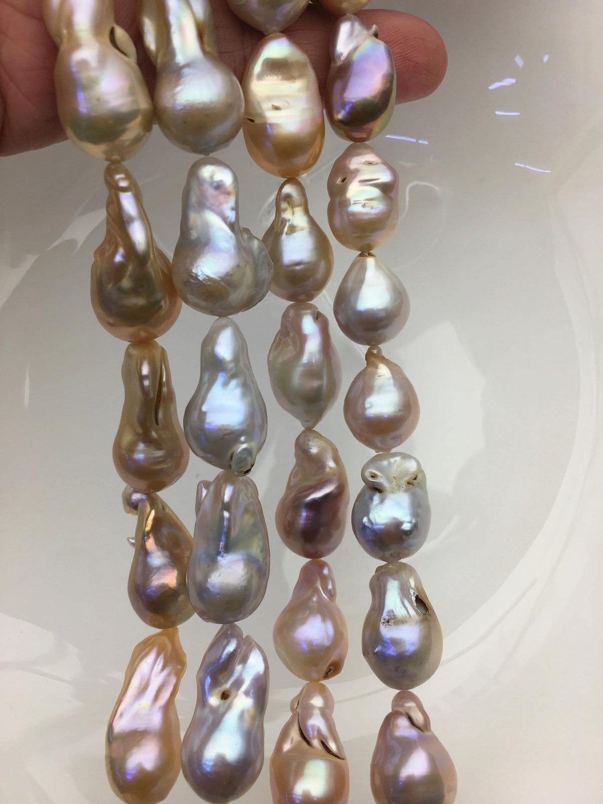 1 strand 15.5'' A 12-15mm natural color flame ball pearl,FL15-2A-5-35