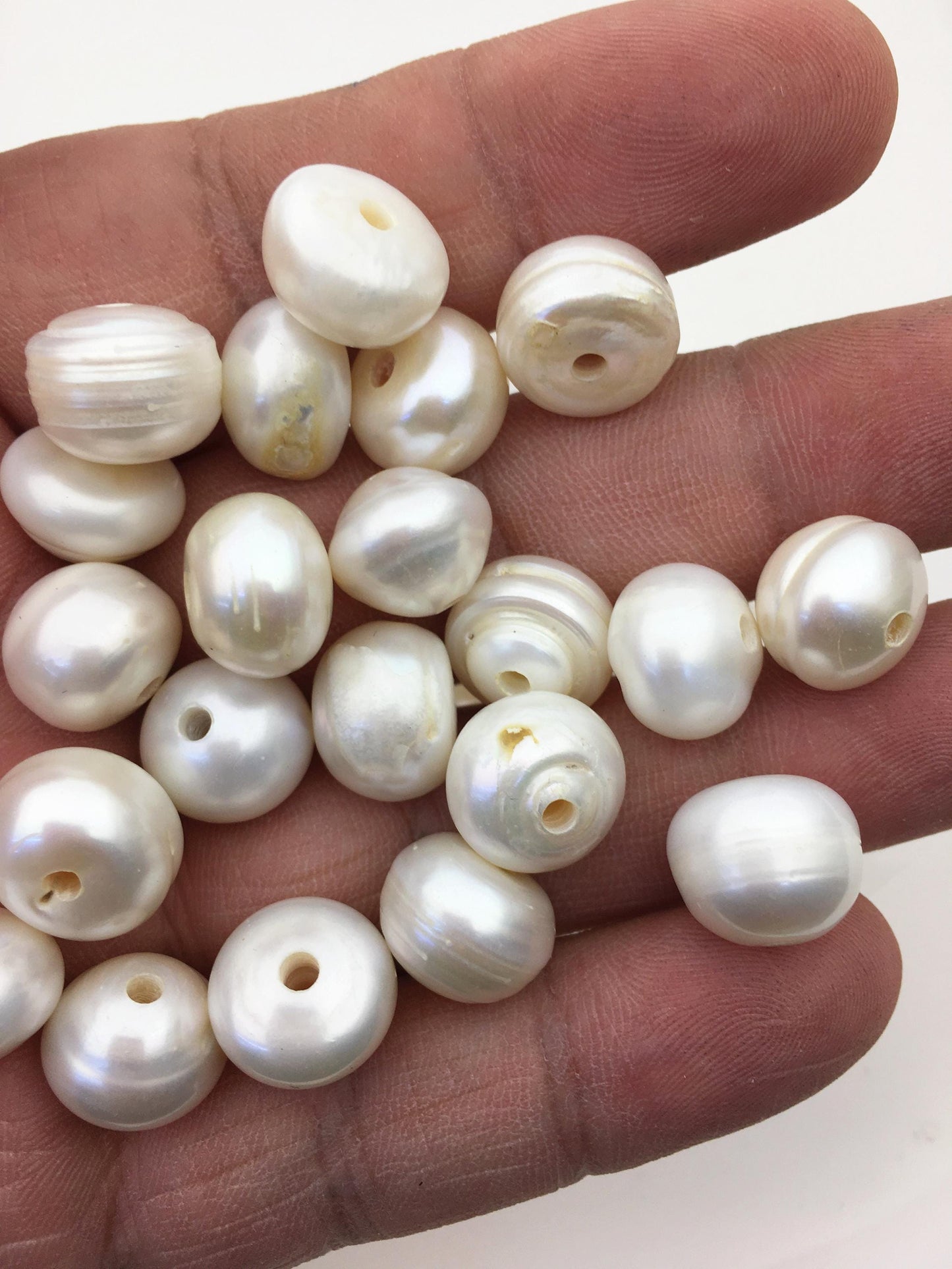 20pcs AA+ 12-13mm Big white button round freshwater pearls,2.2mm large hole,Rondelle pearl Beads,loose freshwater pearl,SM12-2A-3