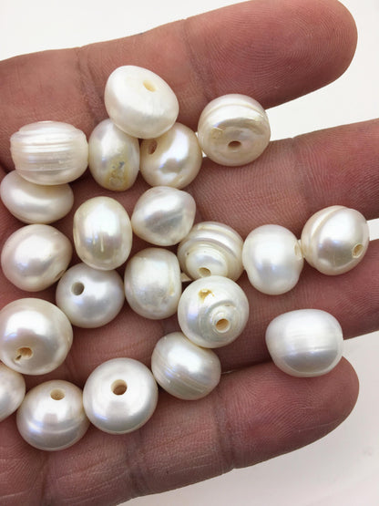 20pcs AA+ 12-13mm Big white button round freshwater pearls,2.2mm large hole,Rondelle pearl Beads,loose freshwater pearl,SM12-2A-3