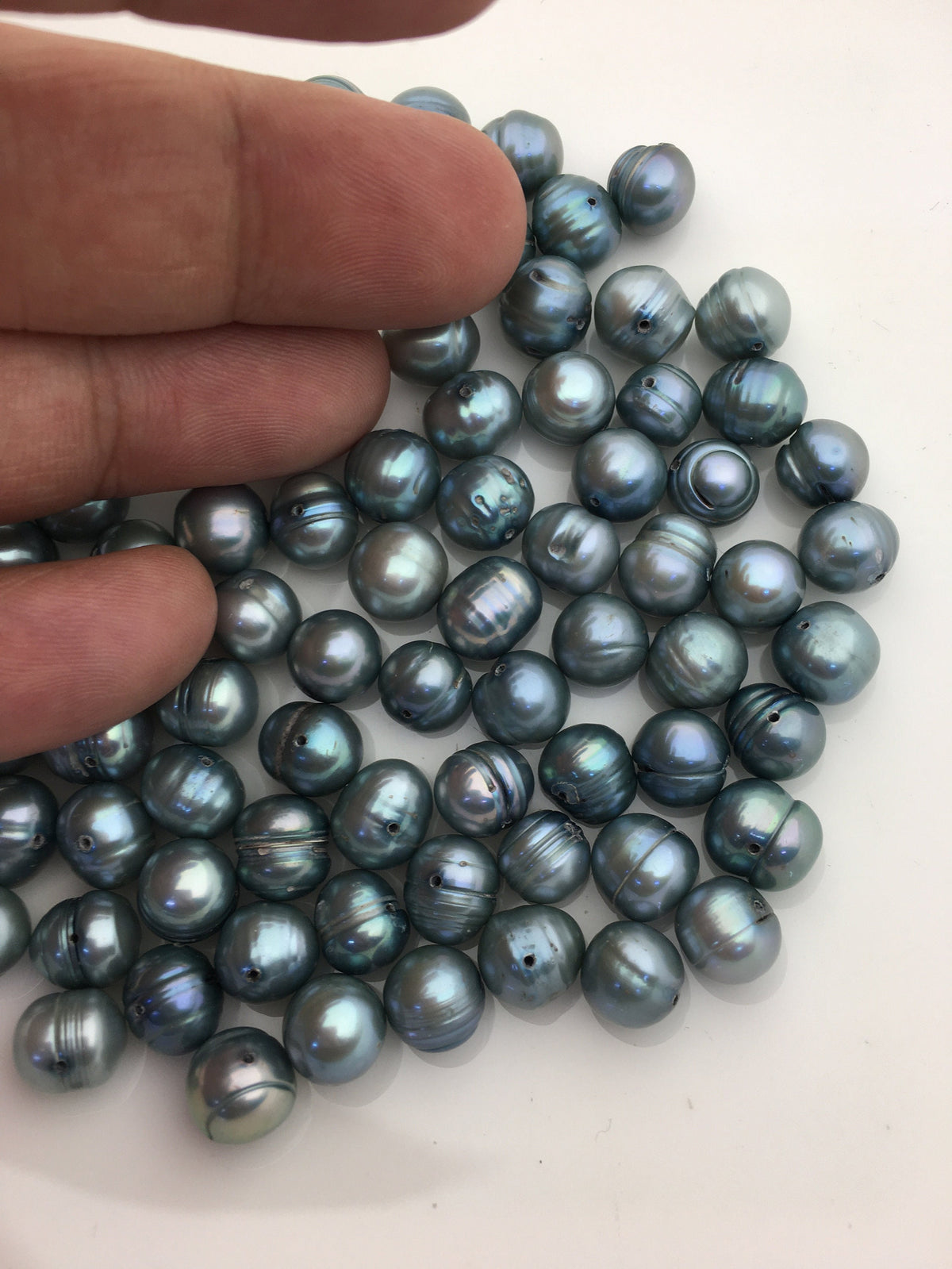 30pcs AA 8.3-9mm blue potato freshwater pearls,CR8-T3