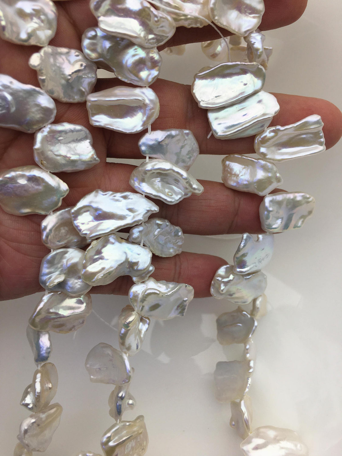 AAA 11-13mm White Keshi Freshwater Pearls,keshi pearl strands,ZS-129-17