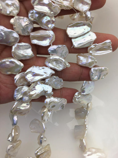 AAA 11-13mm White Keshi Freshwater Pearls,keshi pearl strands,ZS-129-17
