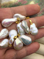 5pcs AAA 12-14mm White Drop Coin pearl pendant,NC1-T57