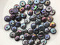 20pcs AA 11.5-13mm Black Coin freshwater pearls,2.2mm large hole,COIN13-T3