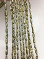 AA 4-5mm green brown toothpick Biwa Pearl Necklace,Genuine Fresh Water Pearl,Wedding Necklace,Mothers Day,ZS-80-10-20