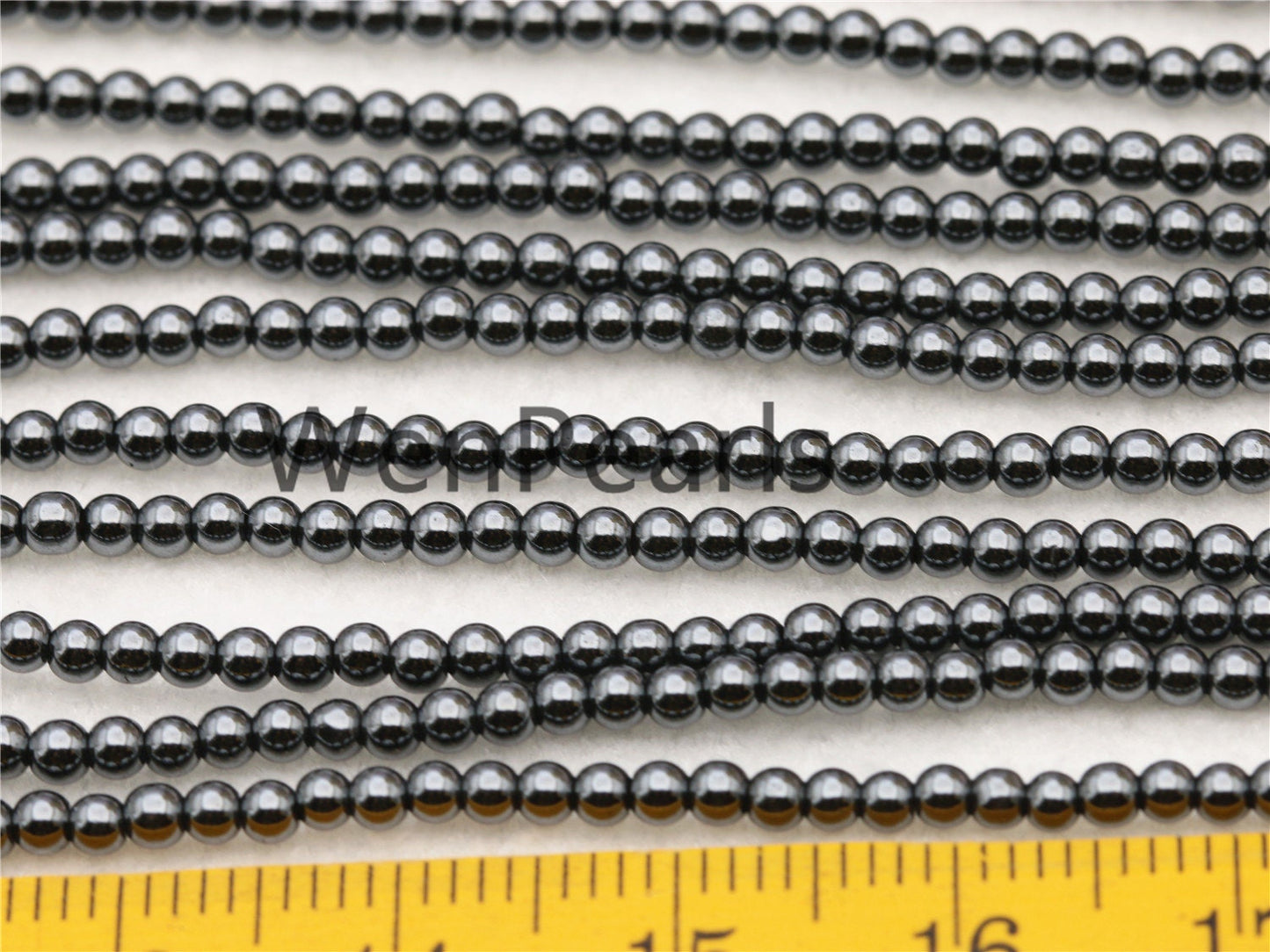 Hematite,2mm Smooth Round,AAA,180 beads,15.5 inches,G50-R2-008