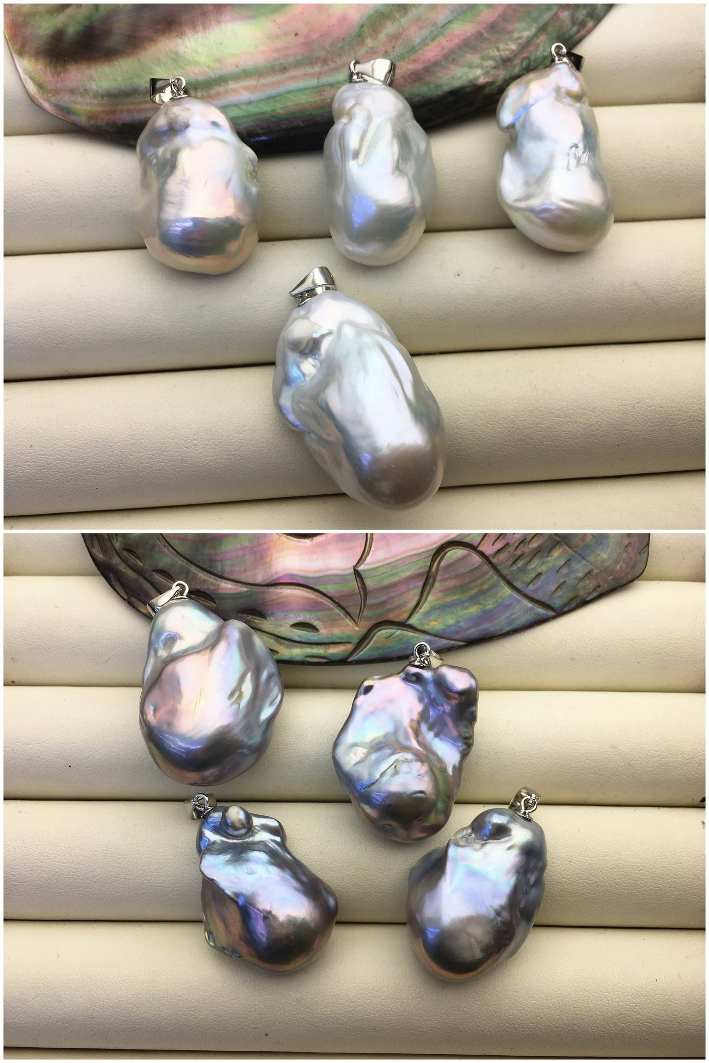 1pc AA+ 16-20x25-30mm huge white/gray baroque pearl fashion pendant necklace,S925 Sterling silver pendant,NC1-041-3
