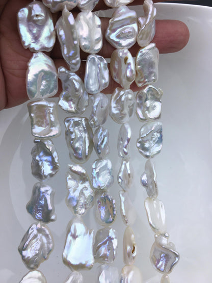 AA+ 14-16mm white keshi Freshwater Pearl,DIY Loose Freshwater Pearl,wholesale price,china wholesale pearl,ZS-200-91