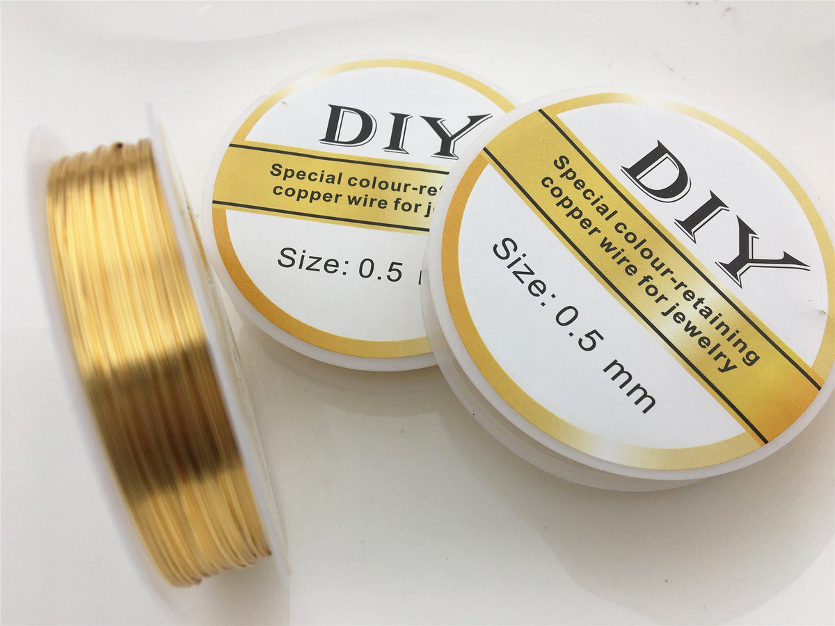 2 rolls 0.3/0.4/0.5/0.6/0.8mm 18k solid gold plated/Silver Color Copper wire Jewelry Wrapping,Jewelry Quality Copper Wire,A-OTH-020
