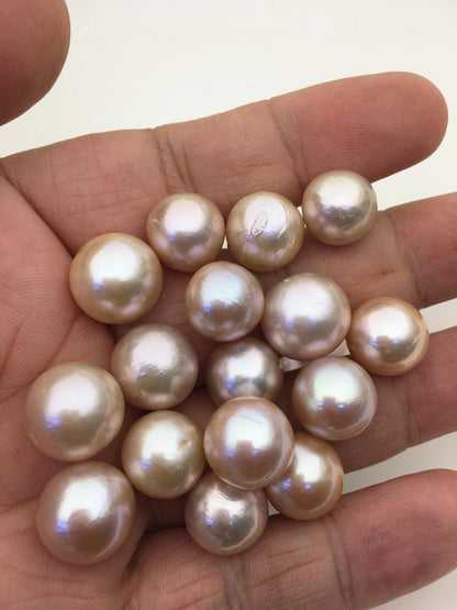 17pcs AA+ 12-14mm natural color round/near round Edison Freshwater Pearl,no hole,ED11-T1-4
