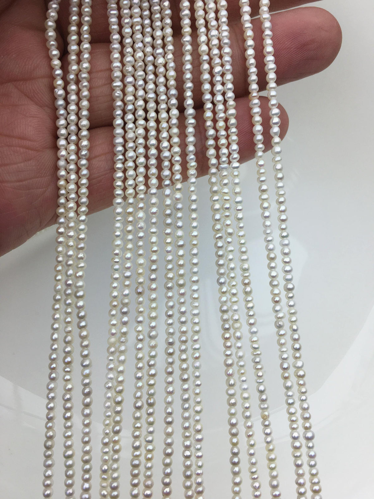 AA+ 2.3-2.5mm white tiny near round seed freshwater pearls,Valentine's Day gift,for pearl necklace,loose freshwater pearl,RP2-2A-1