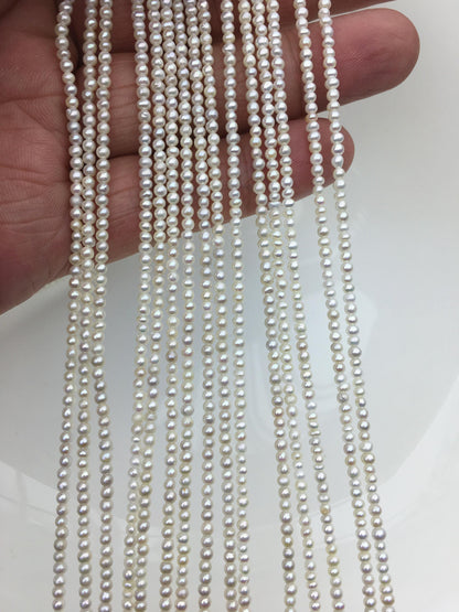 AA+ 2.3-2.5mm white tiny near round seed freshwater pearls,Valentine's Day gift,for pearl necklace,loose freshwater pearl,RP2-2A-1