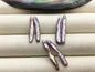 AAA- 3-5x18-25mm Purple Toothpick pearls Pair,for make dangle earrings,1.0mm side hole,ZS-127-62-36