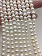 AA 8mm white near round potato pearls,Heirloom White Fresh Water Pearls,CR8-2A-9-1
