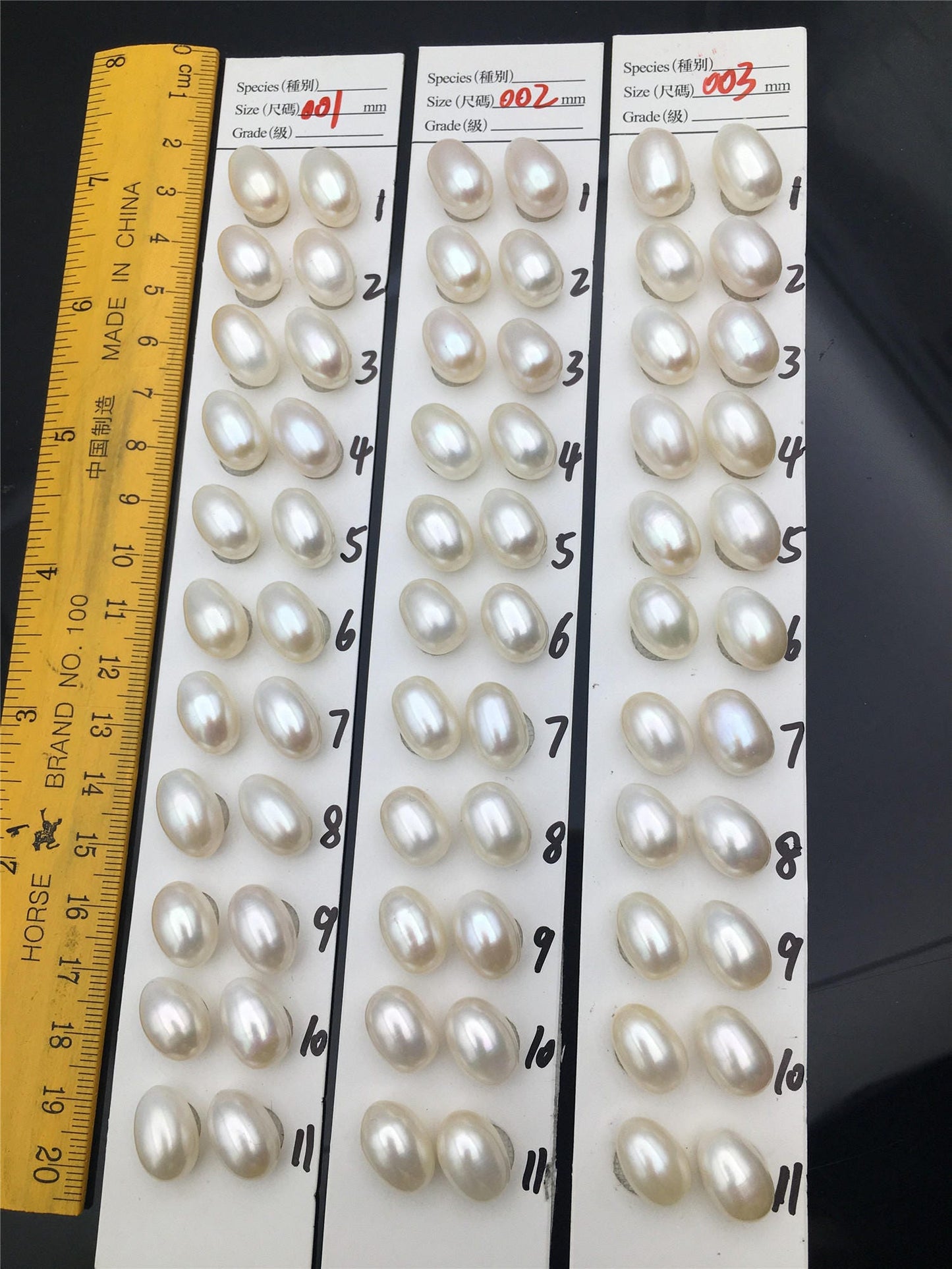 AAA 10mmx12.5-15mm white LONG rice freshwater pearls,tear drop pearl earrings,dangle pearl earrings,white rice pearls, custom hole,LR10-3A-9