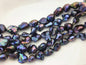 15.5'' AAA 12-17mm Black Rainbow flame ball pearl,FL15-3A-7-22