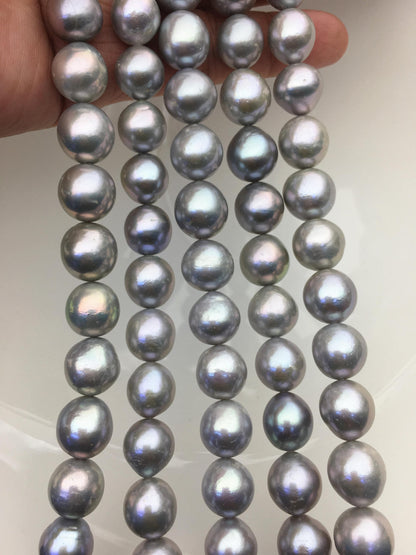 AA+ 11-13mm big gray near round Edison Freshwater Pearl,ED12-2A-5-14