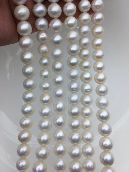 AA 9-11mm white round freshwater pearls,RP9-2A-1