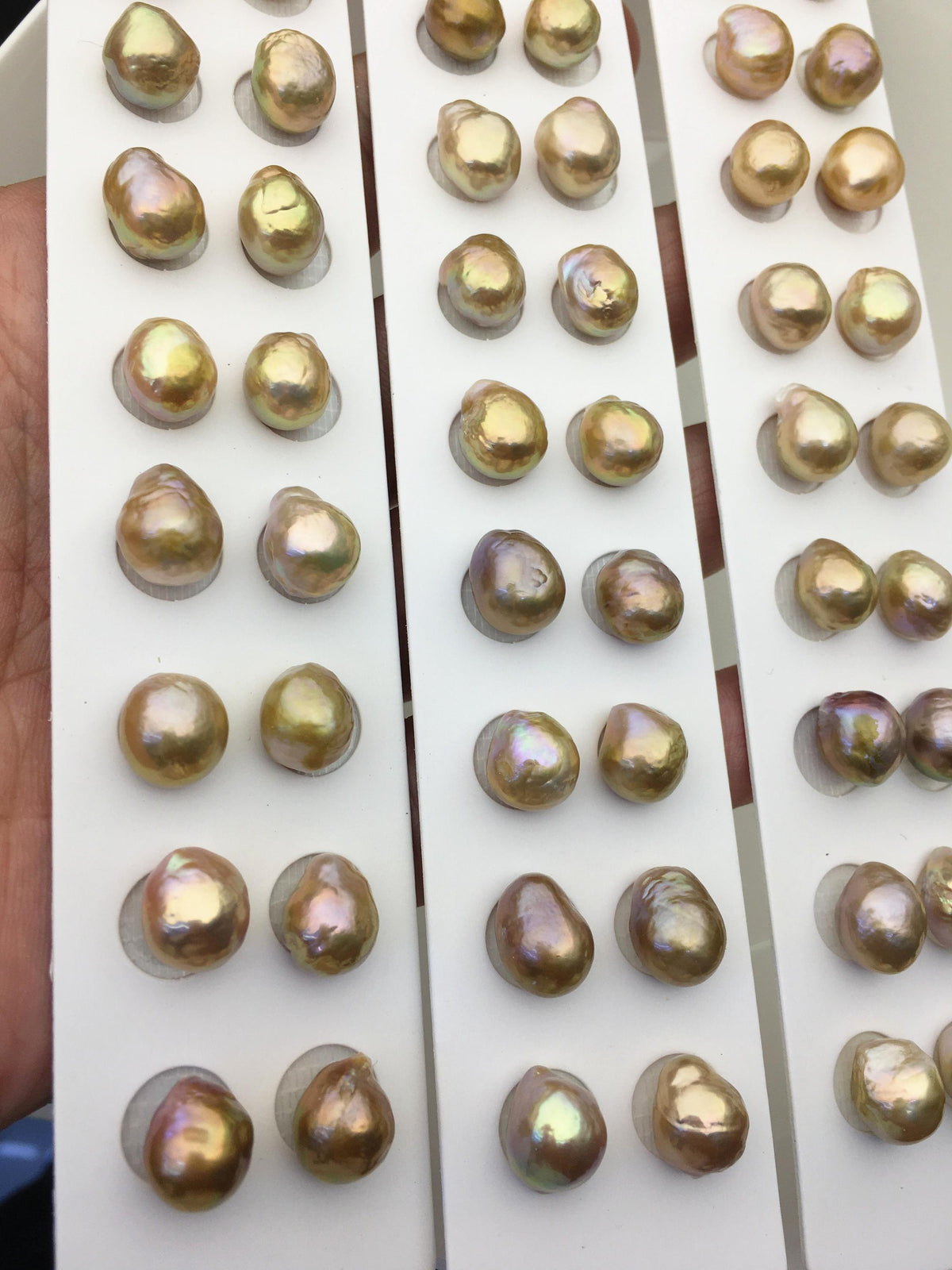 5pairs AAA 9-10mm Natural Rainbow baroque drop edison freshwater pearl Pair,no hole,ED11-3A-2-3