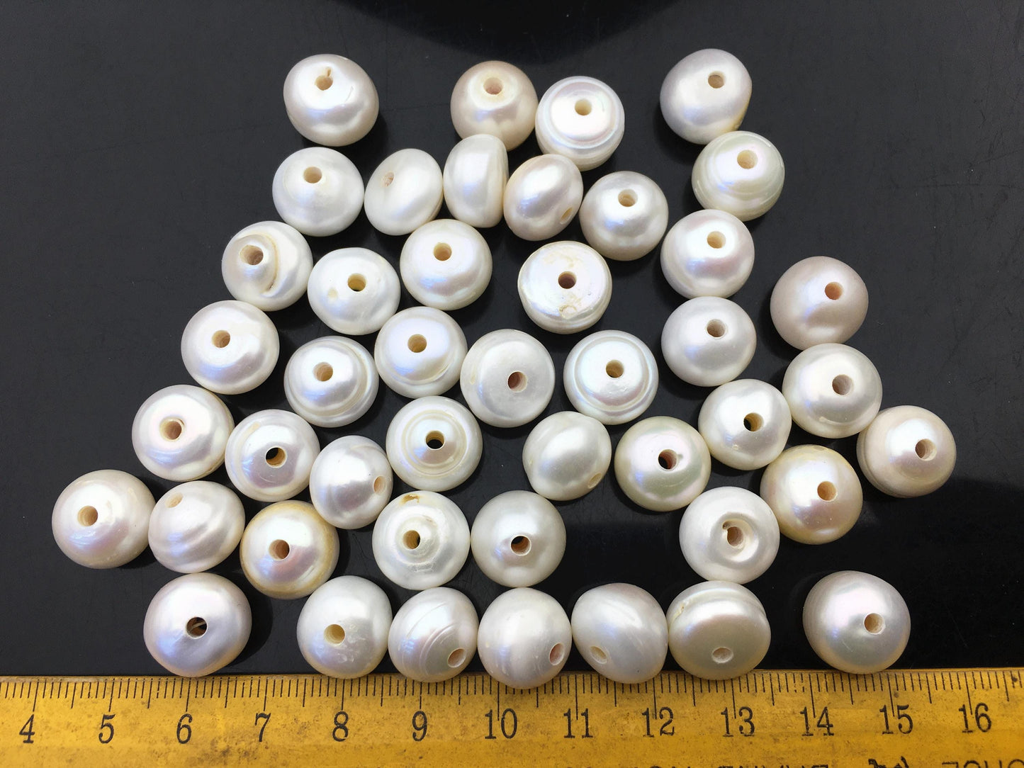 20pcs AA+ 12-13mm Big white button round freshwater pearls,2.2mm large hole,Rondelle pearl Beads,loose freshwater pearl,SM12-2A-3
