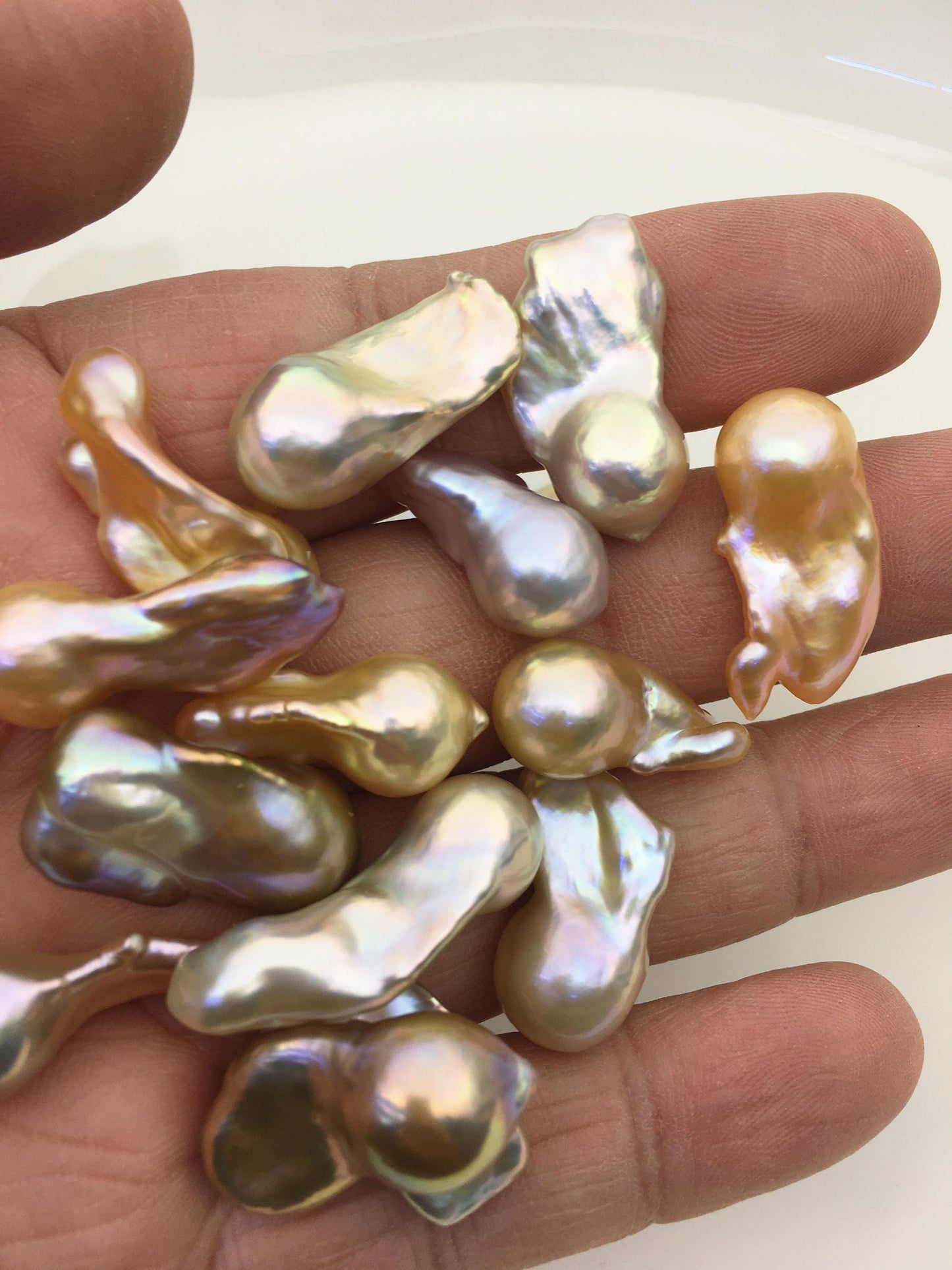 19pcs AAA 11-14mm Natural Color Flame ball Pearl - no hole,FL15-T4-37