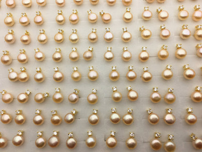 3 pairs White/Pink/Purple Set AAA button round pearl stud earrings,fashion pearl earrings,wedding pearl earrings,SE3-175-1