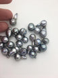 25pcs AA 9-12mm baroque silver gray Tahitian Pearl,no hole,TH-temp-023