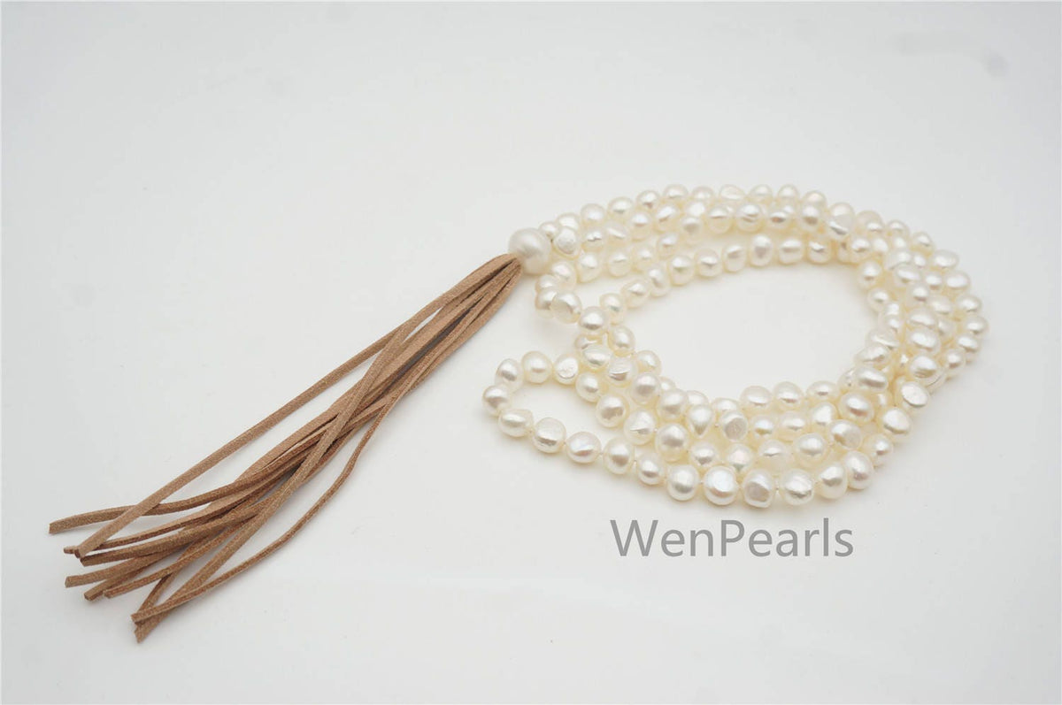 Nugget pearl Tassels necklace,Long length necklace,jewelry gift for her,handmade pearl necklace,pearl necklace,necklace,Le5-029