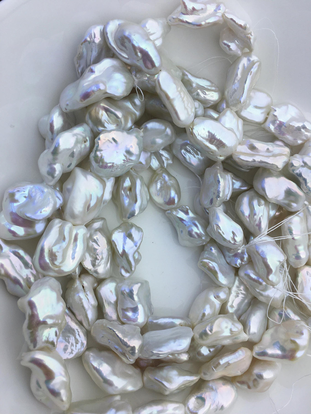 AA+ 14-16mm white thick twist keshi Freshwater Pearl,DIY Loose Freshwater Pearl,wholesale price,china wholesale pearl,ZS-200-113