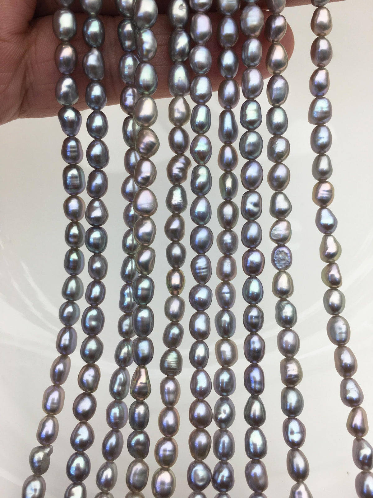 AAA 4.5-5mm Tiny gray nugget freshwater pearls,irregular nugget freshwater pearl strand,LM4-3A-20