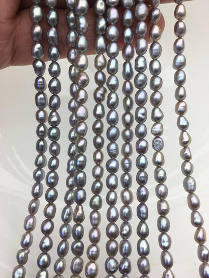 AAA 4.5-5mm Tiny gray nugget freshwater pearls,irregular nugget freshwater pearl strand,LM4-3A-20