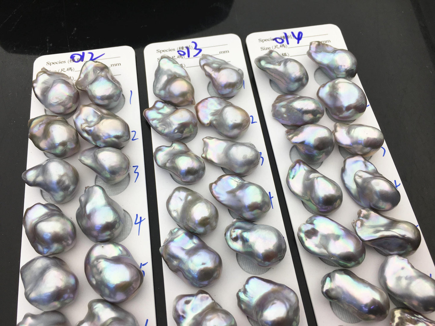 1 pair AAA 12-16x18-25mm Gray Flame ball Pearl Pairs - half hole - large Baroque freshwater pearl pairs,FL15-3A-8-64