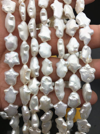 AA 9-11.5mm White Five-pointed star Pearl,Freshwater pearl star, for your design,Cultured Pearls,ZS-17-21