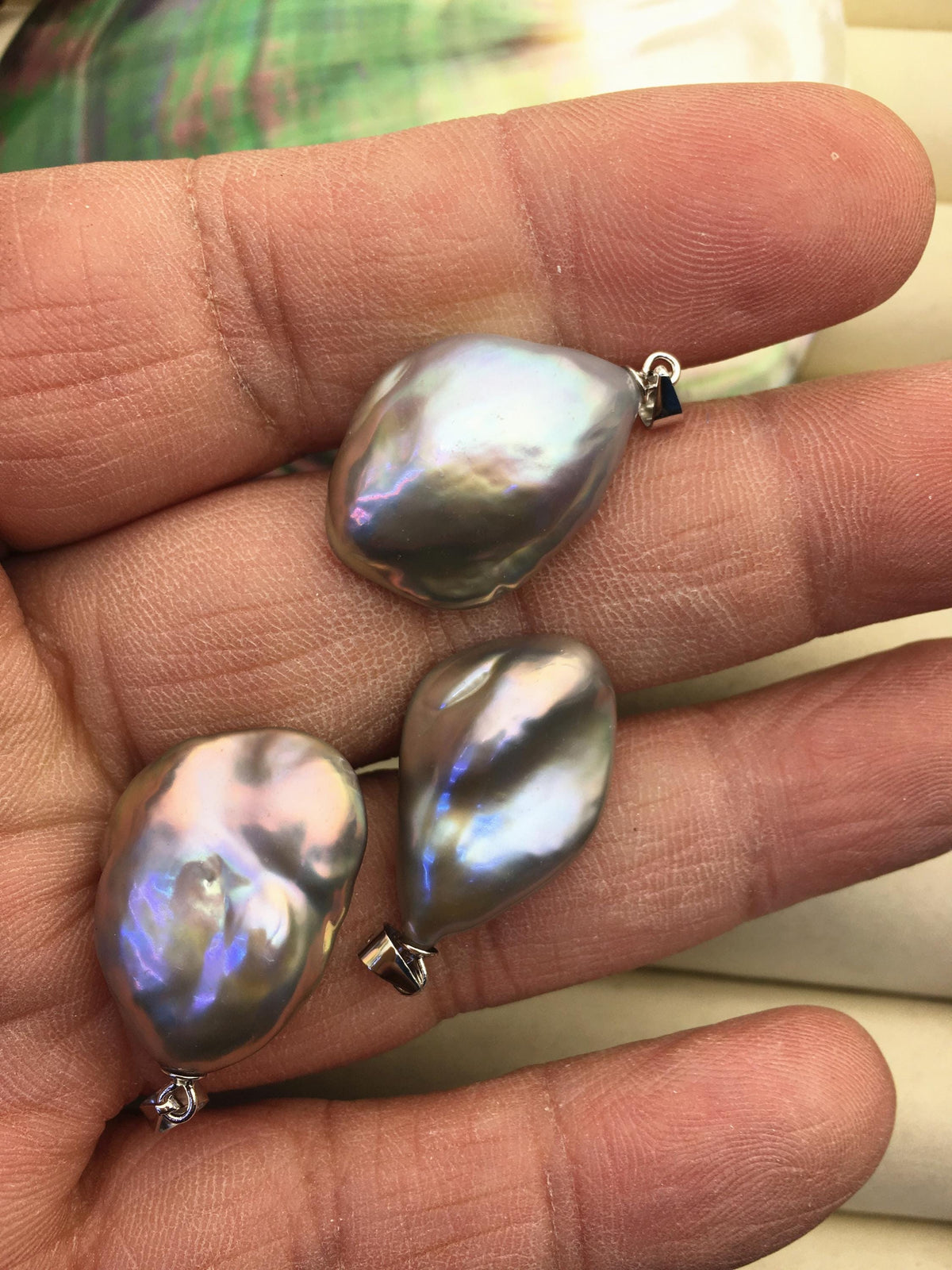 1pc AAA 15-17mm Huge Gray Baroque pearl pendant,NC1-T16-1