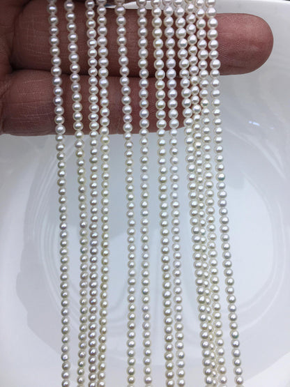 AAA 2.5-2.7mm white round seed freshwater pearls,Valentine's Day gift,for pearl necklace,loose freshwater pearl,RP2-3A-13