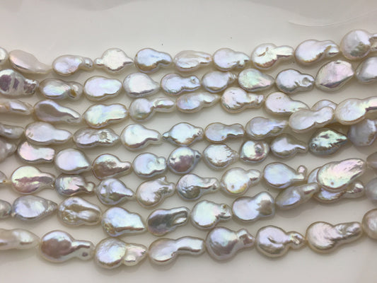 AAA 11-12mm White Drop Coin freshwater pearls,diy bead,flat round pearl bead,COIN12-3A-3-4