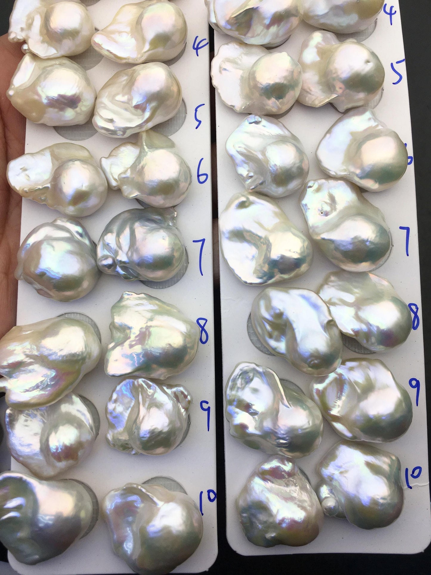 1 pair AAA 17-20x20-25mm White Flameball Pearl Pairs,no hole,Baroque Cultured Freshwater Pearl,flameball pearls,FL15-3A-8-59