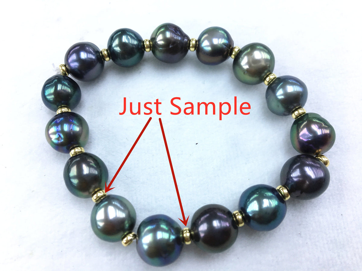 18k Solid Yellow Gold Round Spacer Rondelle Beads, 2.5mm 3mm 18k Solid Gold Beads, ASG-PJ-003