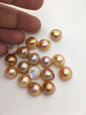 17pcs AAA 12-13mm Baroque Mabe Natural Orange Rainbow Freshwater Pearls,no hole,MB-T60