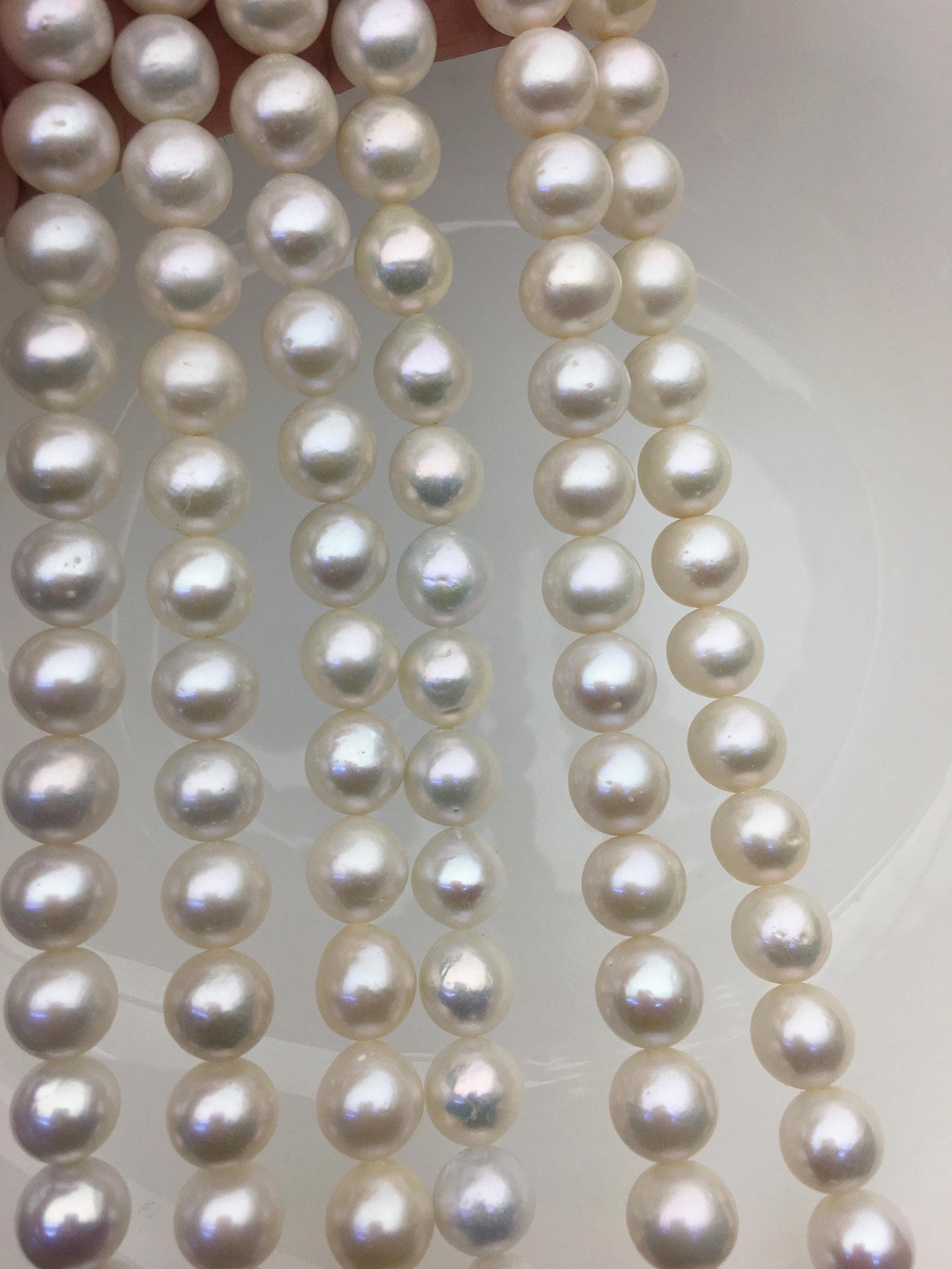 AA+ 9-11mm white round freshwater pearls,RP9-2A-6