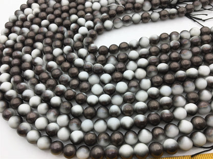 Golden/Green/Black 8mm Round Beads 15" Full Strand Wholesale Gemstones,G13-OTH-14