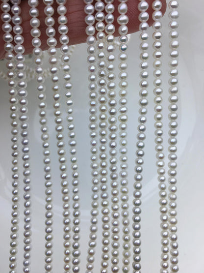 AAA 3-3.5mm white potato near round seed pearls,small pearl,Valentine's Day gift,for pearl necklace,for pearl bracelet,CR3-3A-1