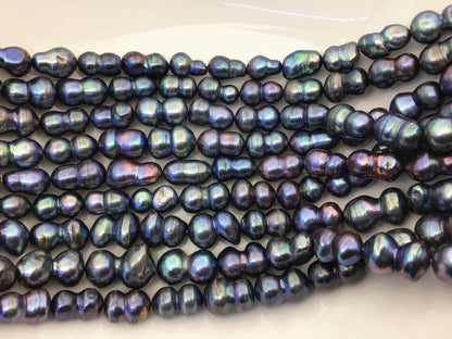 AA+ 9-12mm blue black Gourd baroque pearls, Baroque Gourd,DIY,high luster,ZS-114-1