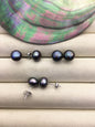 1 pair AAA 8.5-9mm Blue Green Pearl stud earrings,Sterling Silver,SE1-T1