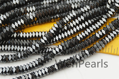Hematite,2x4mm diamond Beads,AAA, 200 beads,15.5 inches,G50-DM24-001